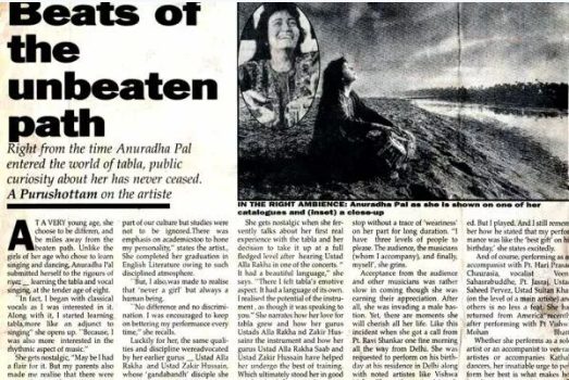 “Beats of the Unbeaten Path” concert poster — Anuradha Pal
